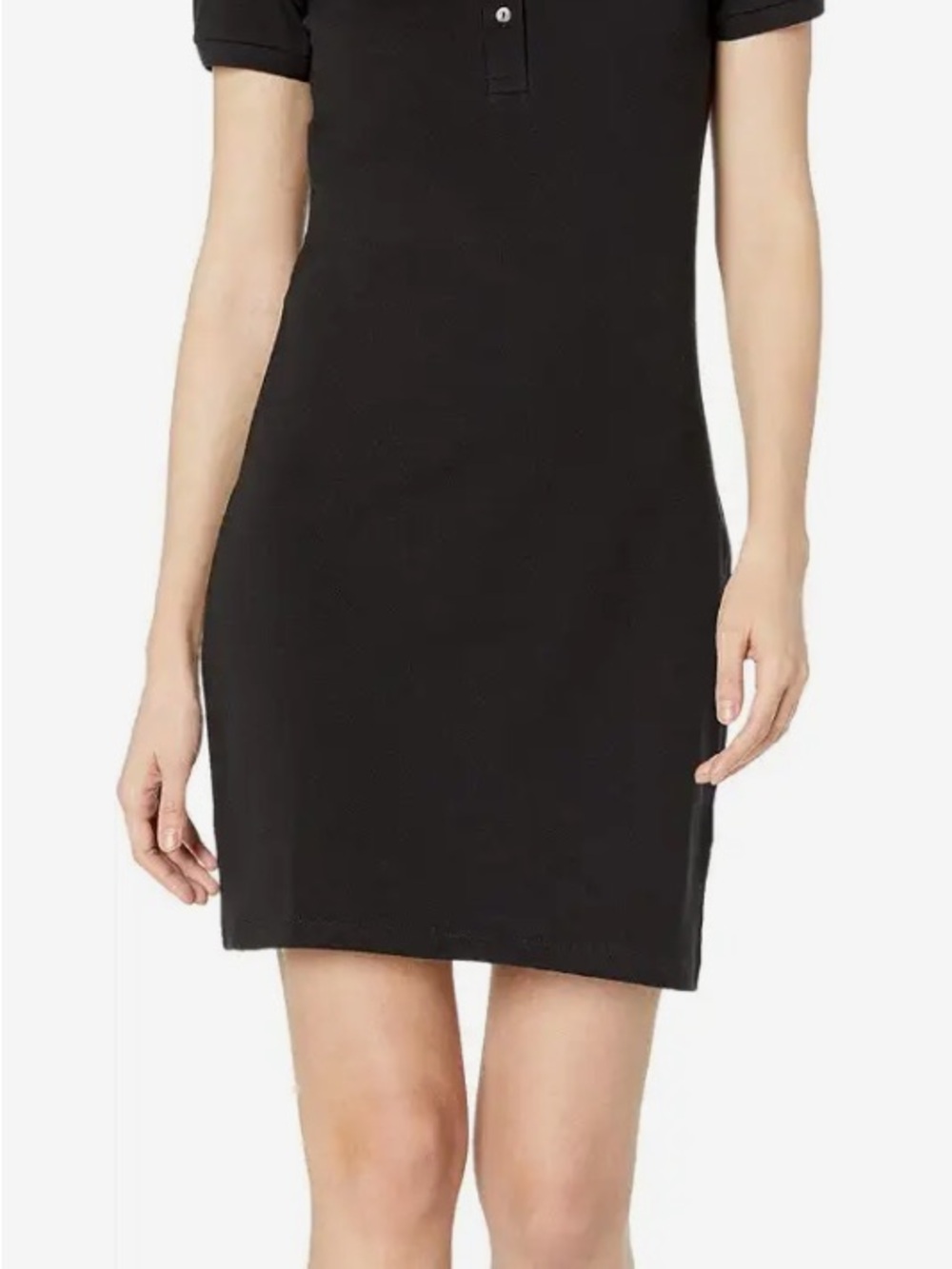 Lacoste Black Polo Collar Mini Dress